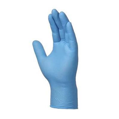 Hepro 4 mil Blue Nitrile Powder-Free Gloves 1000 Gloves/Case - CHNB4