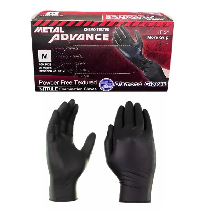Disposable Gloves Diamond Black Nitrile Exam Gloves