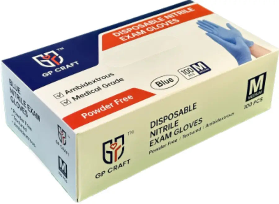Disposable Gloves 5.5 mil GP Craft Blue Nitrile Exam