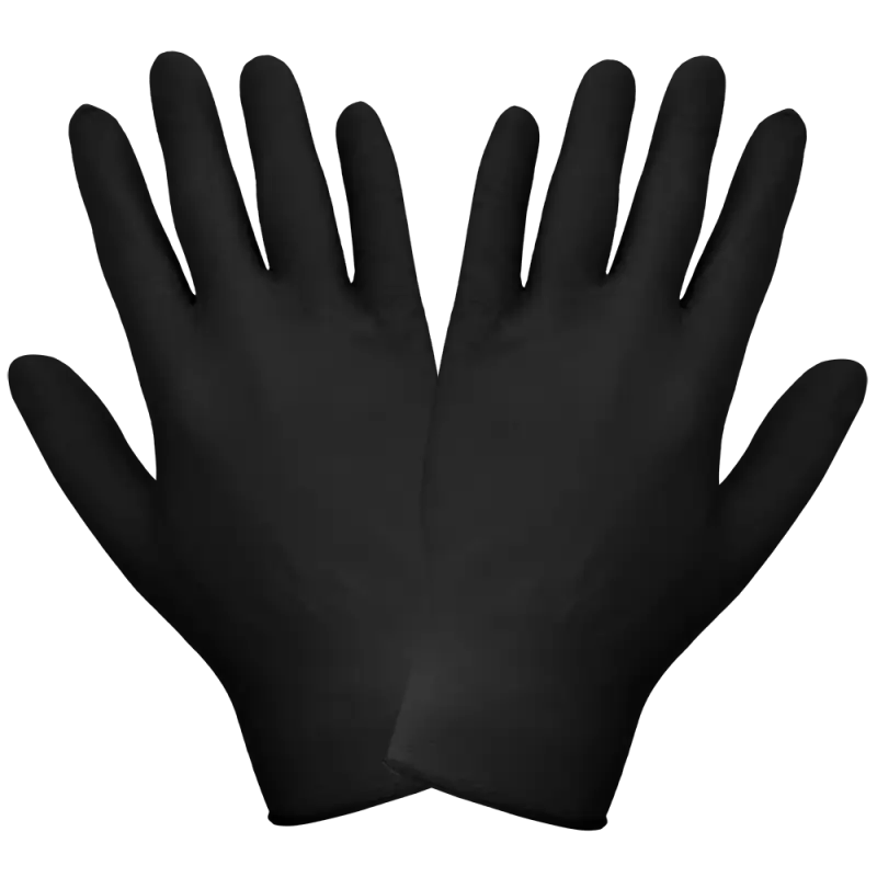 Disposable Gloves Diamond Black Nitrile Examination