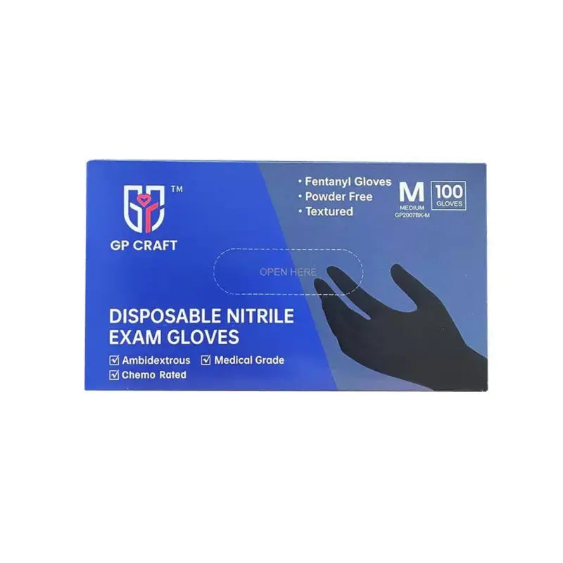 Disposable Gloves GP Craft Black Nitrile Exam Gloves