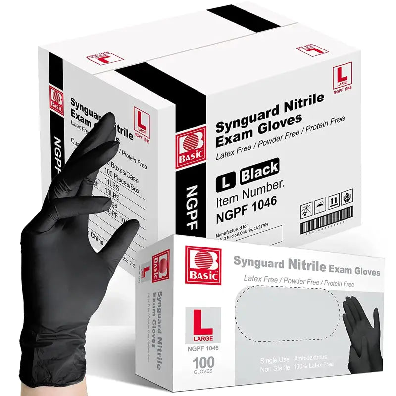 Black Nitrile INTCO Exam Glove - Main Image