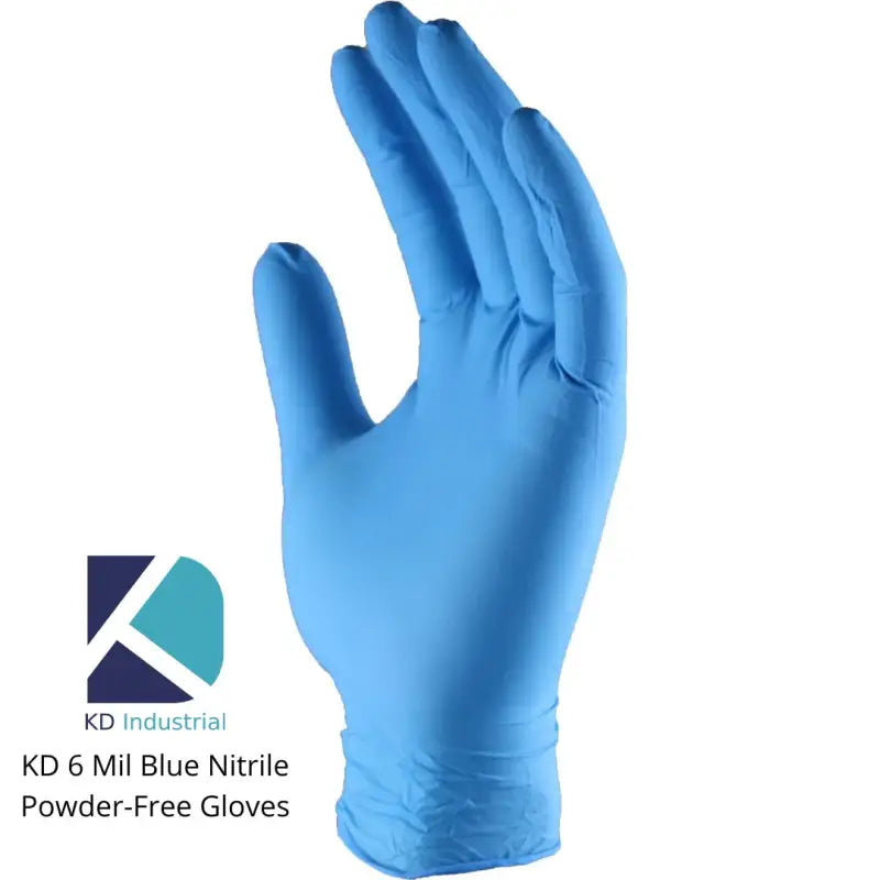 Disposable Gloves KD Mil Blue Nitrile Powder-Free