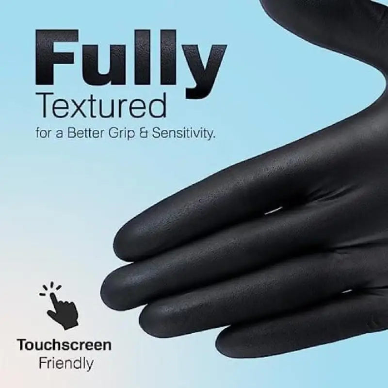 Disposable Gloves Raxwell Black Nitrile Exam Gloves