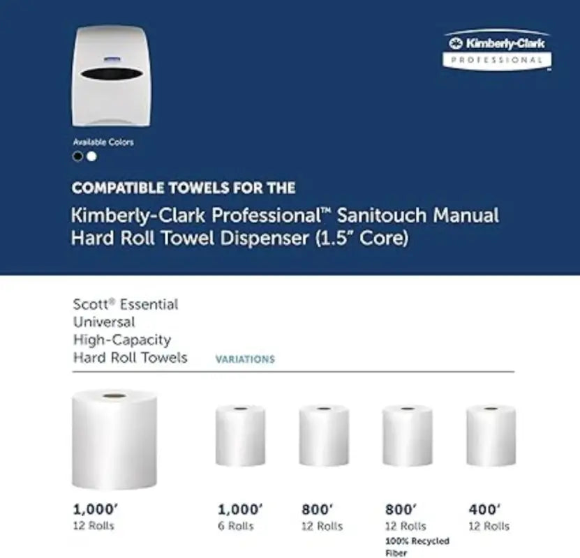 KIMBERLY CLARK WINDOWS SANITOUCH TOWEL DISPENSER PEARL