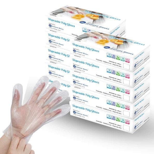 Diamond High Density Polyethylene Gloves (0.7 ± 0.2 gram), 5,000 Glove