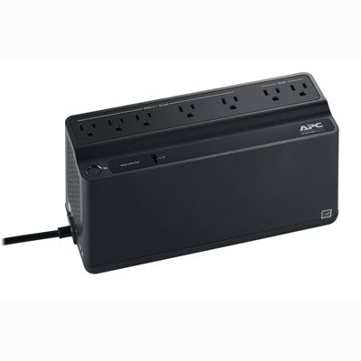 Compact APC 650VA Battery Backup, Surge Protector, Smart USB Charging for Home Office