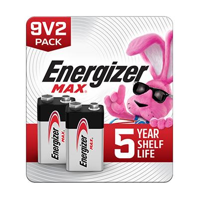 Energizer Max 9V Alkaline Batteries: Long-Lasting Power, Leak-Resistant, Eco-Friendly 2-Pack