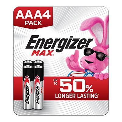 Energizer Max AAA Alkaline Batteries 4-Pack: Reliable, Long-Lasting Power