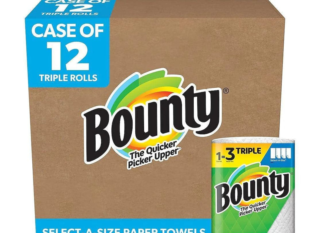 BOUNTY SELECT-A-SIZE PAPER TOWELS, 2-PLY, 135 SHEETS/ROLL, 12 ROLLS/PACK (C-24490966)
