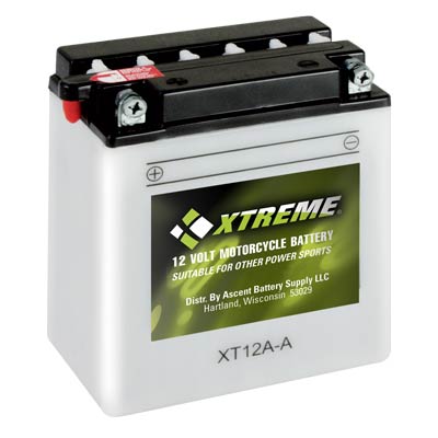 Xtreme 12A-A 12V 165CCA Flooded Powersport Battery for Motorcycle ATV Snowmobile
