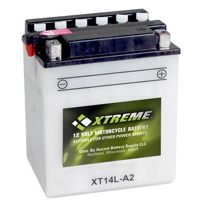 Xtreme High-Performance 14L-A2 12V 190CCA Powersport Battery ATV Motorcycle Snowmobile