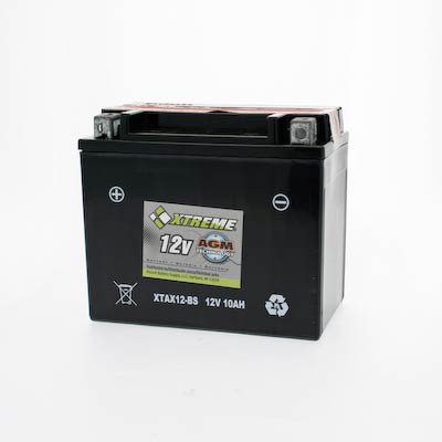 Xtreme 12-BS 12V 185CCA AGM Powersport Battery for Motorcycles & ATVs