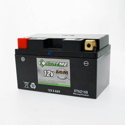 Xtreme Z10S 12V 185CCA AGM Powersport Battery for ATV, Motorcycle, Snowmobile