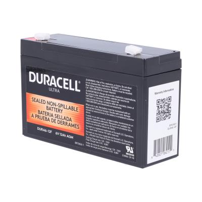 Duracell Ultra 6V 12Ah AGM Sealed Lead Acid Battery with F1 Terminals