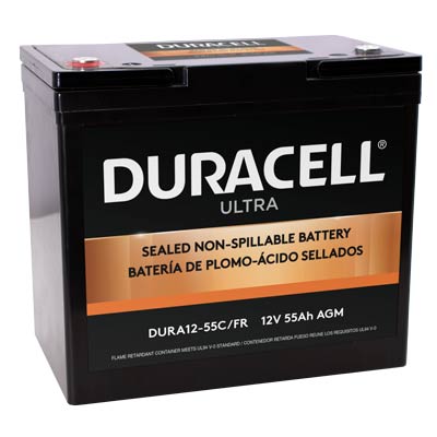 Duracell Ultra 12V 55AH AGM Spill-Proof Battery M6 Terminals for UPS