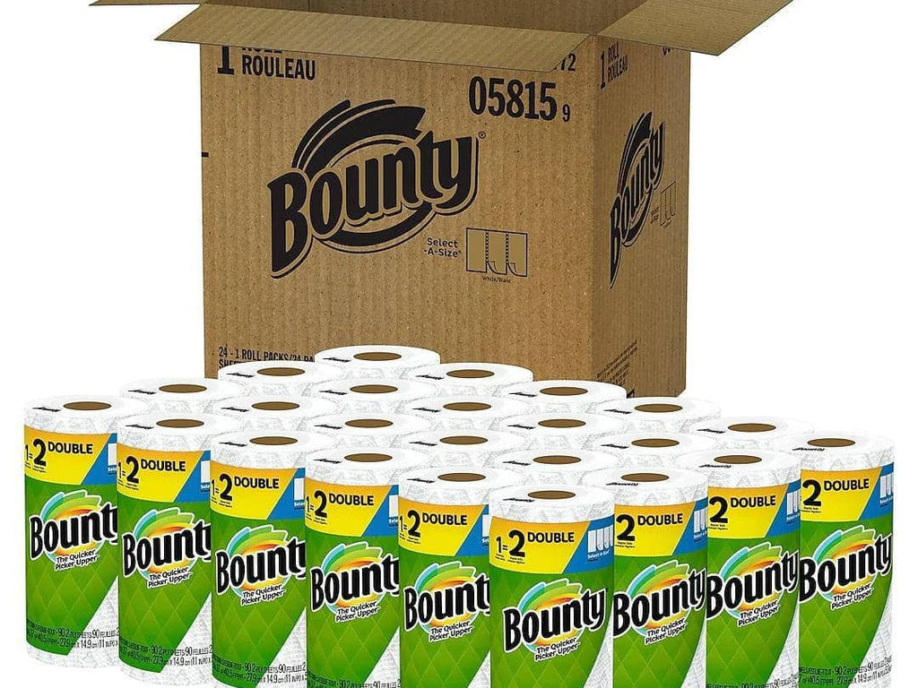 BOUNTY SELECT-A-SIZE PAPER TOWELS, 2-PLY, 90 SHEETS/ROLL, 24 ROLLS/PACK (C- 24490965)