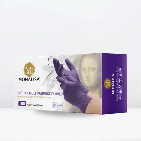 Monalisa 5 mil powder-free Purple nitrile gloves CMONPK5