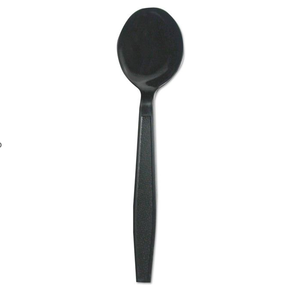 Black PP 2.5g Soupspoon, 1000pcs bulk/bag/ctn