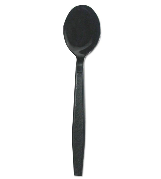 Black PP 5.3g Soupspoon, 1000pcs bulk/bag/ctn