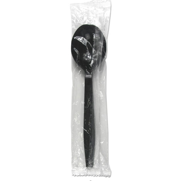 Black PP 5.3g Soupspoon Wrapped, 1000pcs/ctn