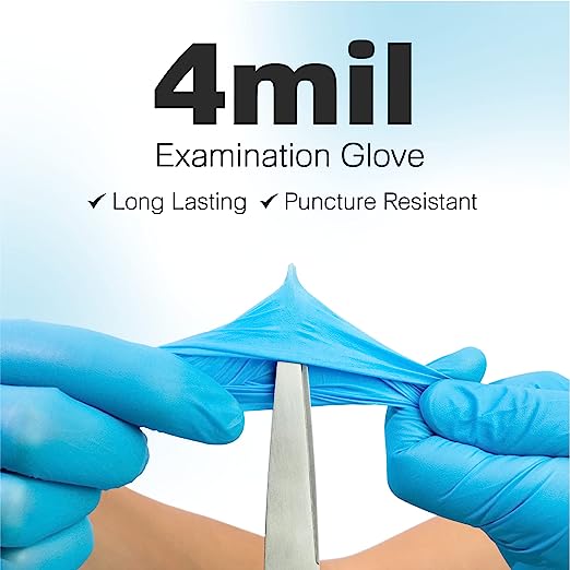 Raxwell Blue 4 mil Chemo Nitrile Exam Gloves, Case of 1000 $8.20/Box-CDMX4