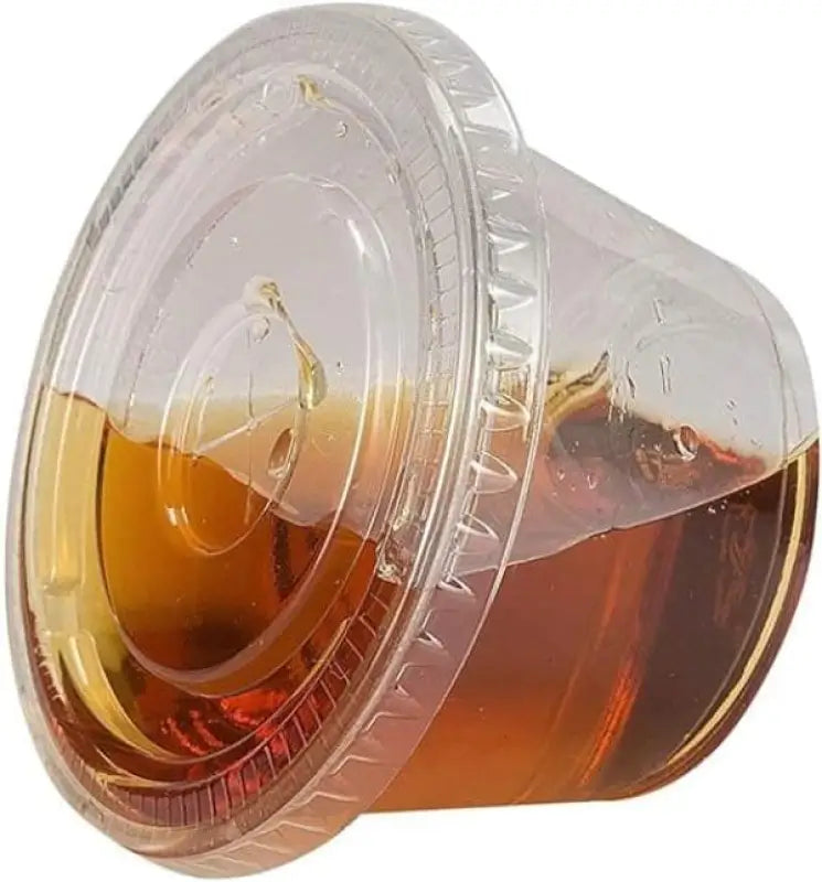 Clear Portion Cup Lids 50pcs Plastic Lid for 3.25 to 5.5 oz - Foodservice Disposables