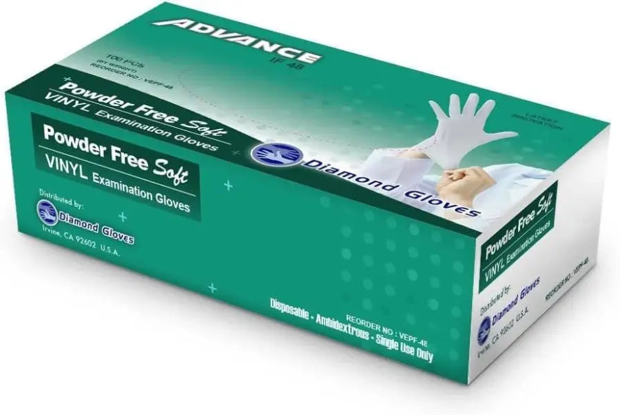 Disposable Gloves Diamond Advance - Clear Vinyl Exam Gloves 4 Mil CDVEPF - Gloves