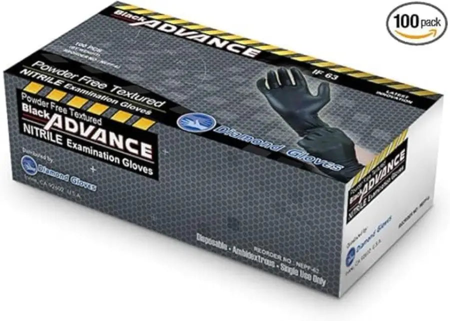 Disposable Gloves Diamond Latex Gloves ml Black