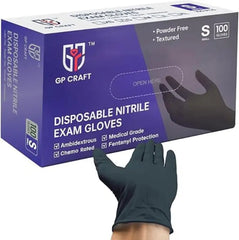Disposable Gloves GP Craft Black Nitrile Exam Gloves 6