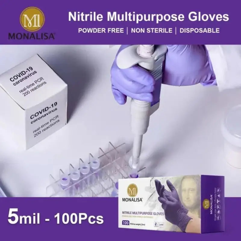 MONALISA Purple Nitrile Gloves 5mil CMONPPL5 | Powder Free Gloves - Gloves