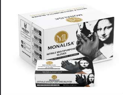 Disposable Gloves Monalisa Black 6mil Nitrile Gloves 6mil CMONBK6