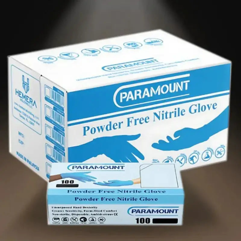 PARAMOUNT Dark Blue Nitrile Gloves | 4mil Exam Gloves CPARDB4 - Gloves