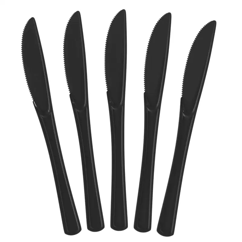 Plastic Disposable Knife Wrapped Black 2.5g 1000pcs/ctn - Cutlery