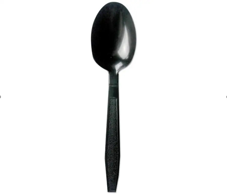 Plastic Disposable Teaspoon Black 2.5g 1000pcs bulk/bag/ctn - Cutlery