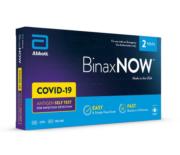 Abbott BinaxNOW COVID-19 Antigen Self Test (Case of 12 tests) - Cetrix Technologies LLC