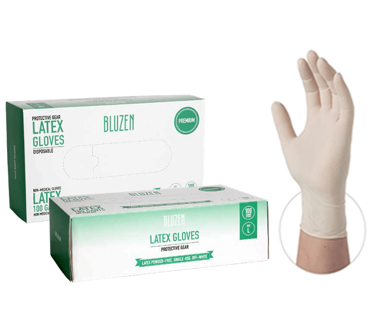 BluZen Latex Disposable Glove, (4 Mil), 1000 Gloves/Case - Cetrix Technologies LLC