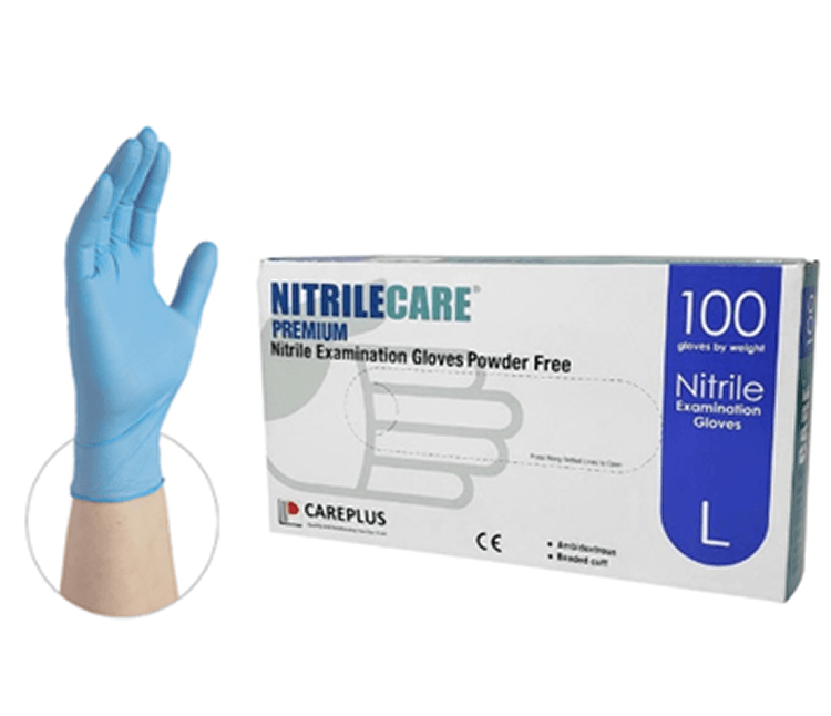 NitrileCare Premium Blue Exam Gloves (6 Mil), 1000 Gloves/Case CE3098NB - Cetrix Technologies LLC