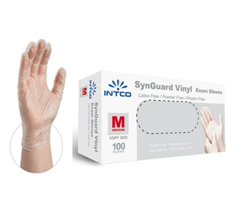 INTCO Vinyl Examination Gloves (3 Mil), 1000 Gloves/Case INVGPF - Cetrix Technologies LLC