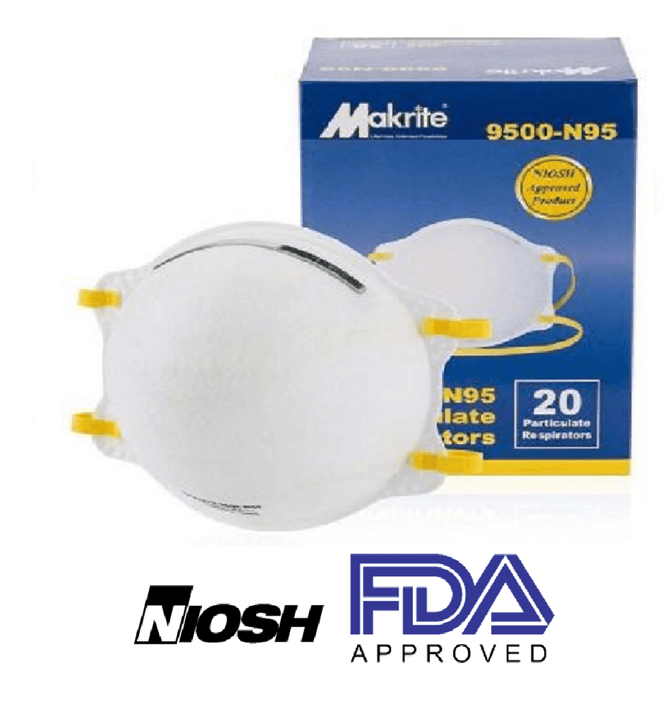 Mask N95 Makrite (Case/12 boxes of 20 masks) - Cetrix Technologies LLC