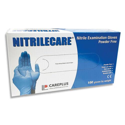 NitrileCare Premium Blue Exam Gloves (4 Mil), 1000 Gloves/Case CE3020NB - Cetrix Technologies LLC