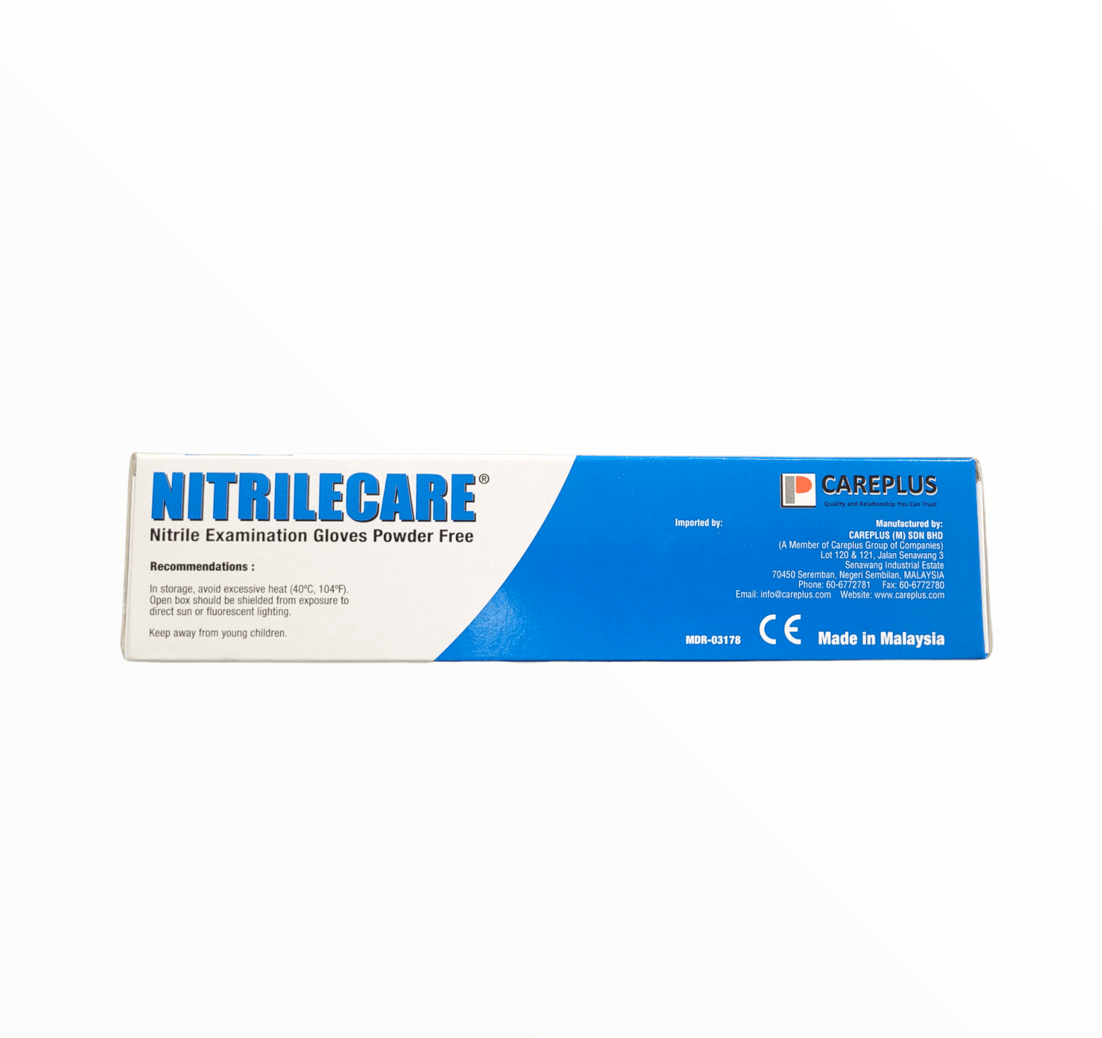 NitrileCare Premium Blue Exam Gloves (4 Mil), 1000 Gloves/Case CE3020NB - Cetrix Technologies LLC