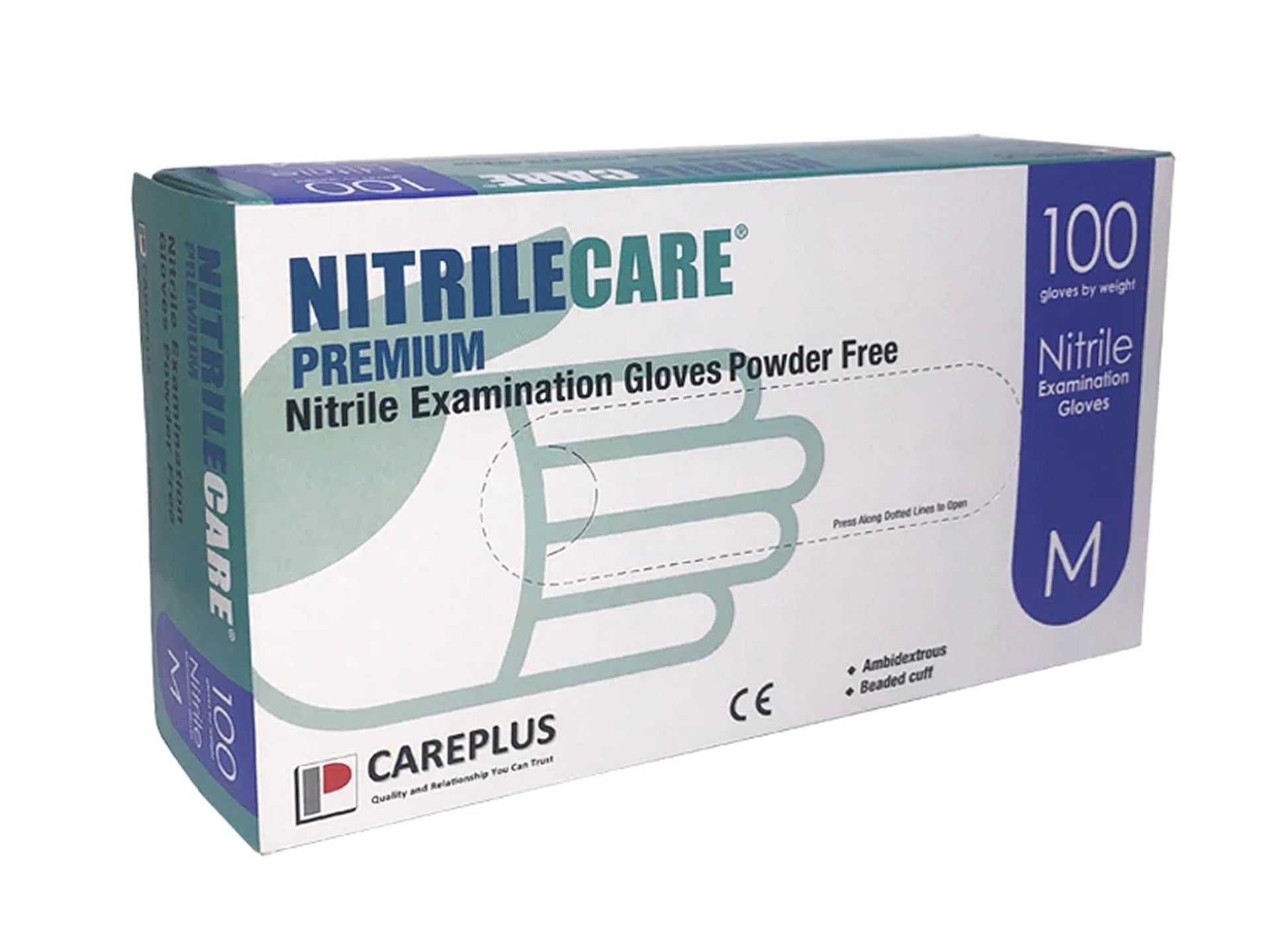NitrileCare Premium Blue Exam Gloves (6 Mil), 1000 Gloves/Case CE3098NB - Cetrix Technologies LLC