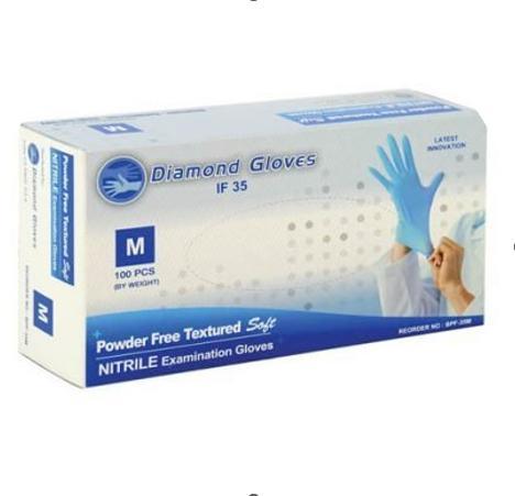 Diamond Nitrile Examination Gloves (3.5 Mil)