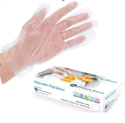 Diamond High Density Polyethylene Gloves (7 Mil), 10,000 Gloves/Case - CDPOLY - Cetrix Technologies LLC